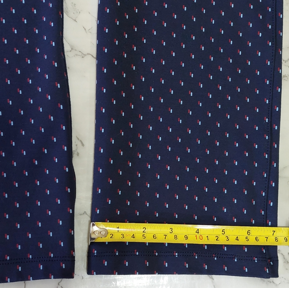 Betabrand Navy Geometric Print Yoga Dress Pants, Size M Long - Picture 7 of 9